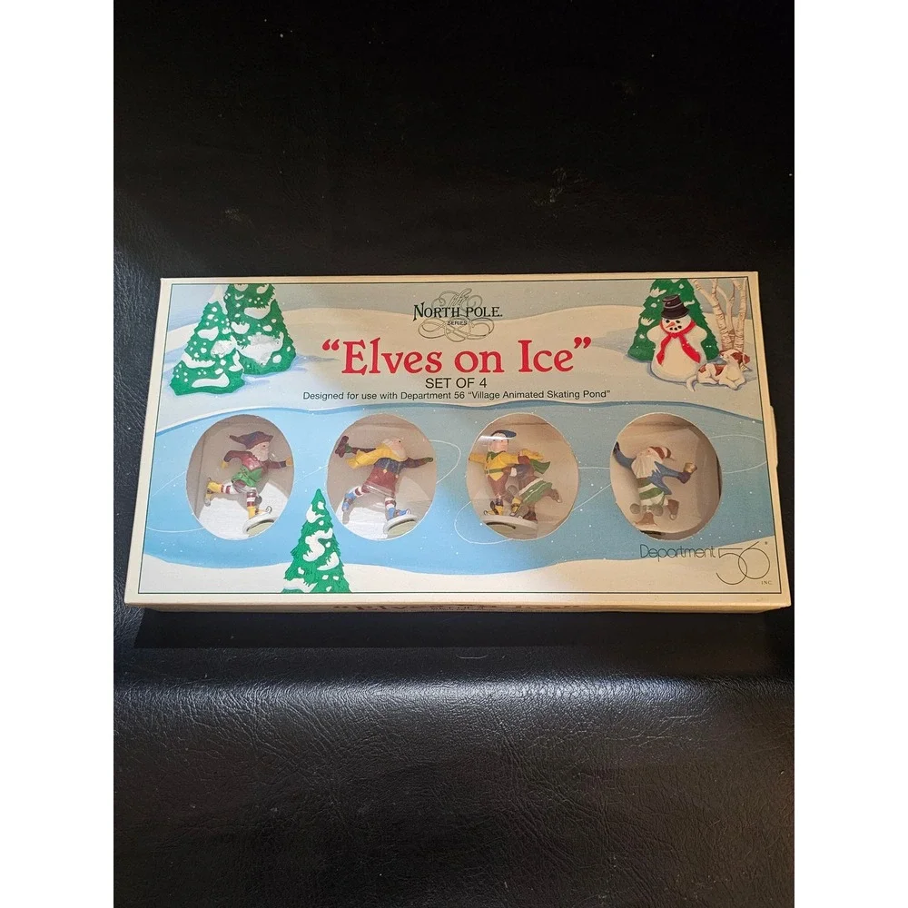 Department 56 North Pole Series Elves on Ice Accessory Set